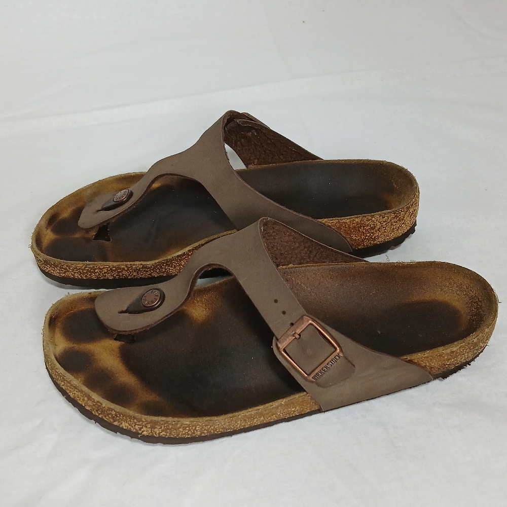 Birkenstock Gizeh Brown/Beige Men's Shoes Sandals Size 42